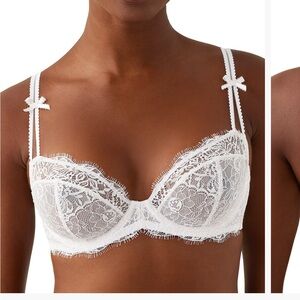 Elegant White Lace Bra